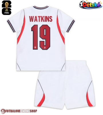 Anglie Ollie Watkins #19 Domácí dres komplet pro Děti MS 2026 Krátkým Rukávem (+ Krátké kalhoty)